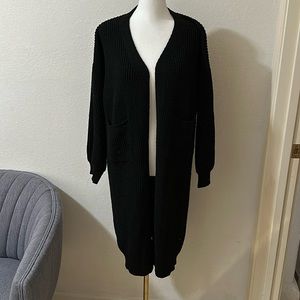 Long Black Cardigan